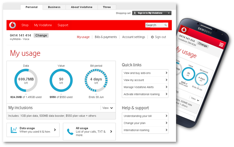 how to check your credit on vodafone australia